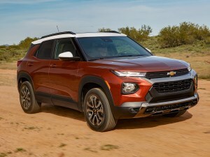 2022 Chevrolet Trailblazer in orange.