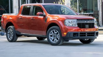 2022 Ford Maverick in orange.