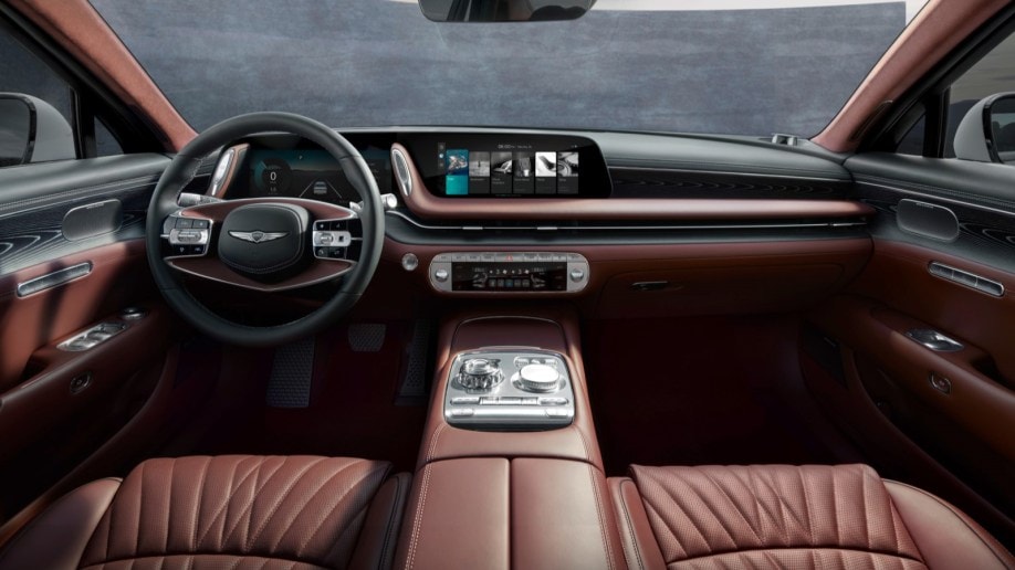The cabin of the 2023 Genesis G90
