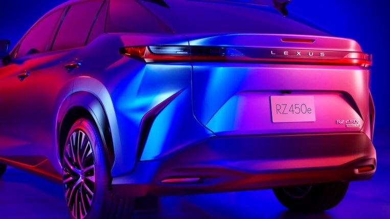 2023 Lexus RZ 450e Teaser Rear Three Quarter