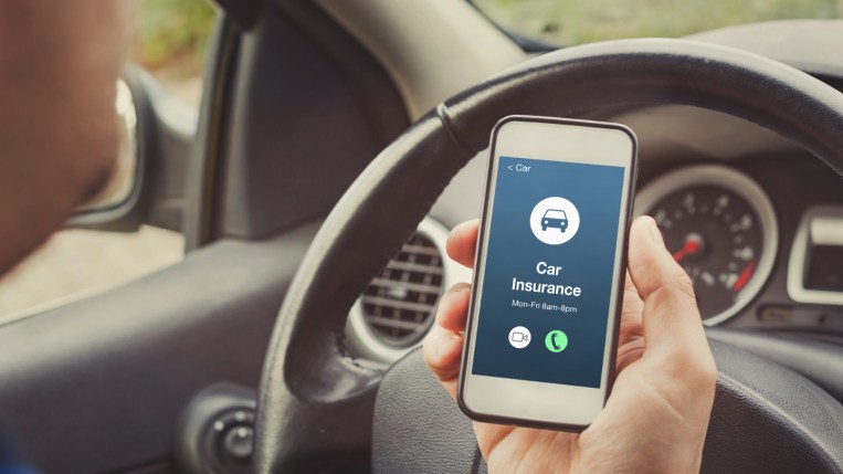 Car insurance on mobile phone