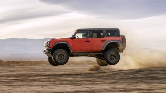 2022 Ford Bronco Raptor Profile Jumping