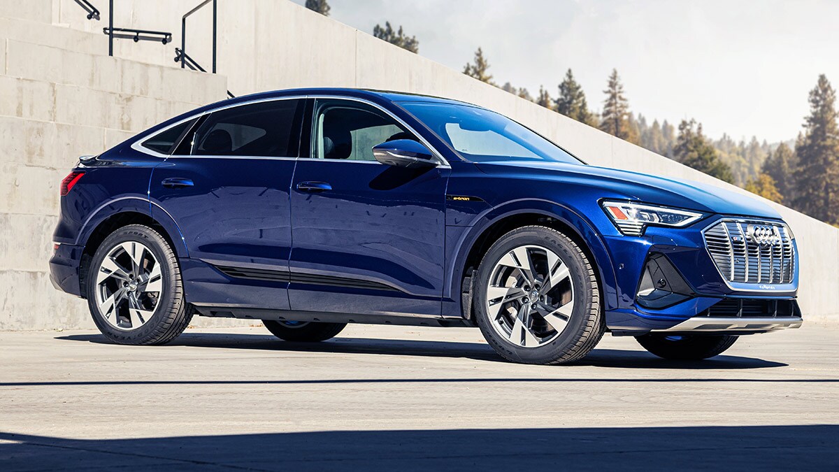 2022 Audi e-tron Sportback in blue.