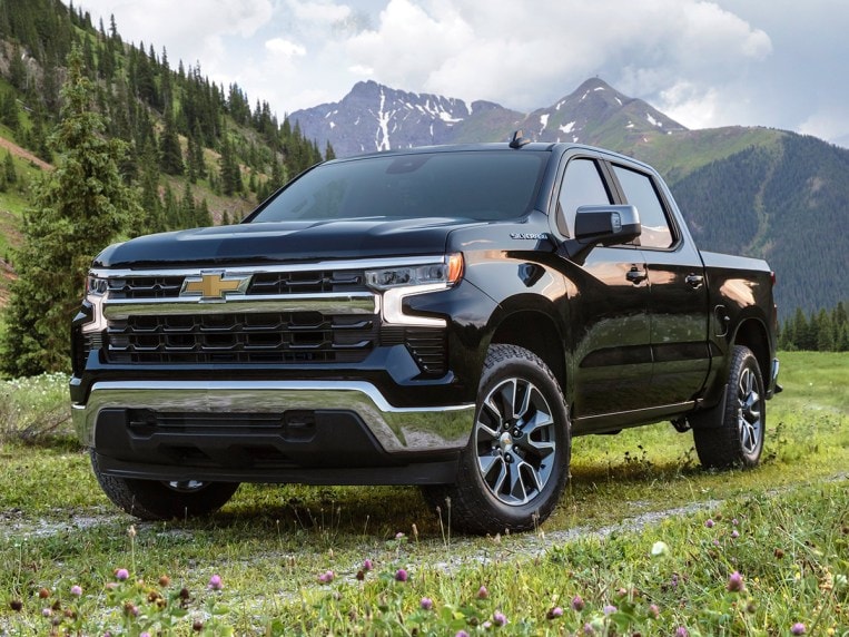 2022 Chevrolet Silverado 1500 in black.