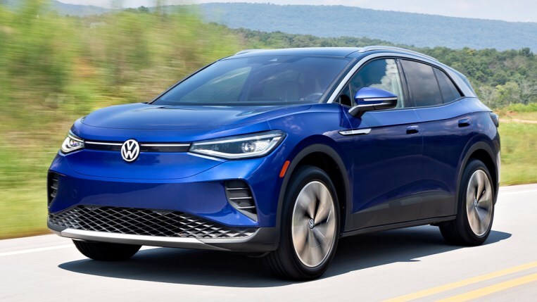 2022 Volkswagen ID.4 in blue.