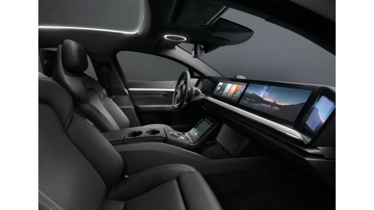 The interior of the Sony Vision S-01 concept