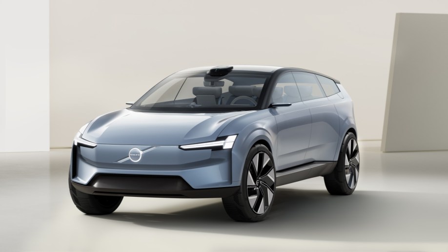 The Volvo Recharge Concept splits the difference between wagon and sport utility vehicle