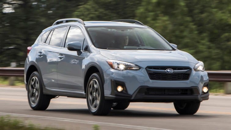 2018 Subaru Crosstrek in blue.