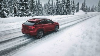 2022 Lexus RX Driving Rear Three Quarter Overhead
