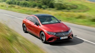 2023 Mercedes-AMG EQE red sedan