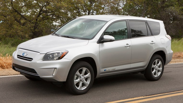 2014 Toyota RAV4 EV in white.