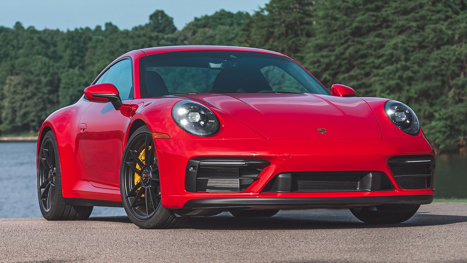 The 2022 Porsche 911 Carrera GT seen from a front quarter angle