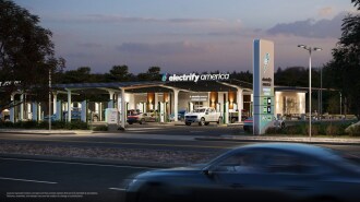 An Electrify America charging station