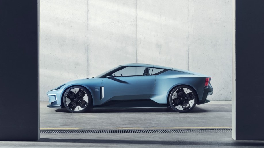The Polestar 02 Concept roadster, seen in profile