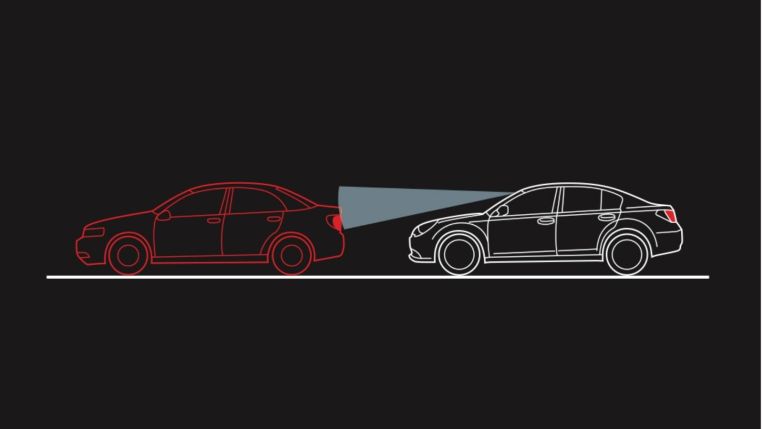 Subaru automatic braking illustration
