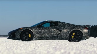 2023 Chevrolet Corvette Hybrid Teaser Snow