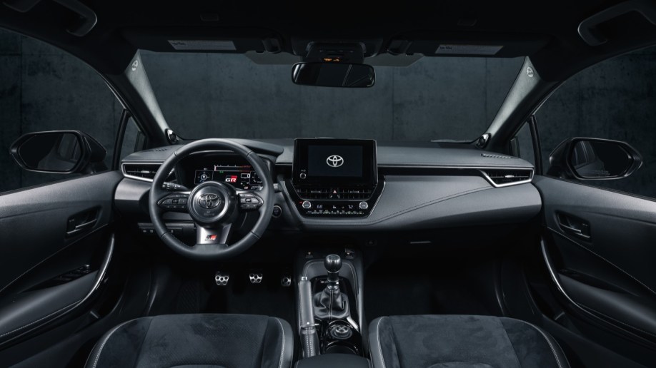 The cabin of the 2023 Toyota GR Corolla