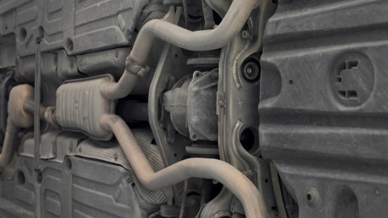 Catalytic converters sit inside a car's muffler