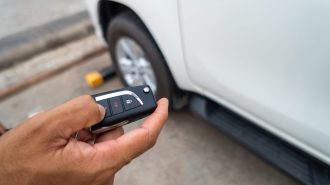 Using key fob for remote engine start