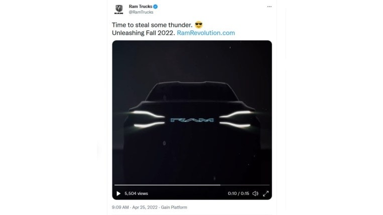 Ram Ev Truck Tweet
