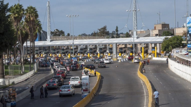 Stock Tijuana Border Crossing
