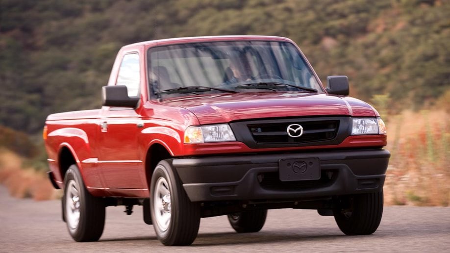 2009 Mazda B Series pickup in red.