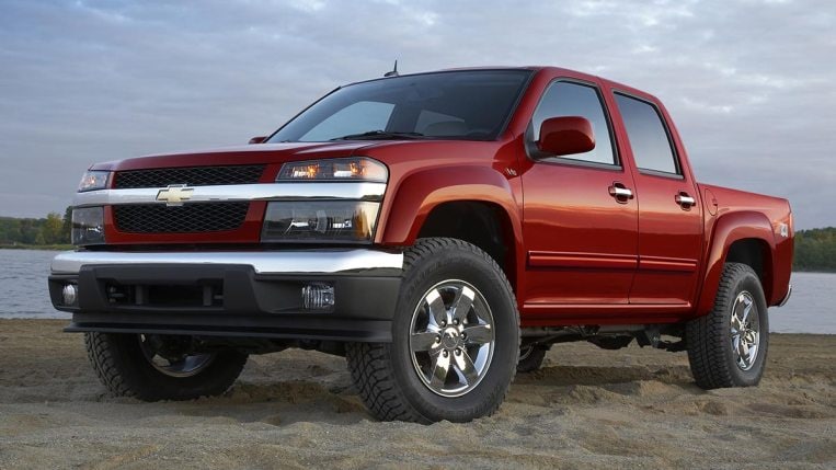 2011 Chevrolet Colorado in red.