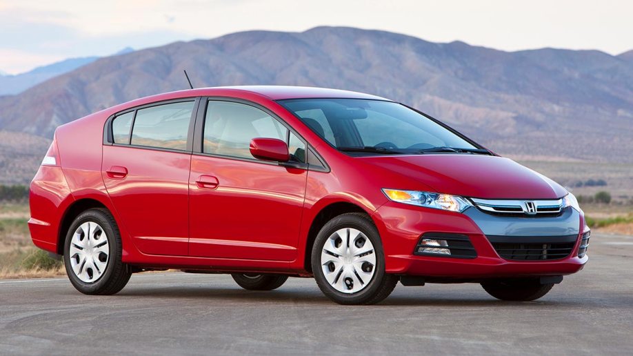 2014 Honda Insight in red.