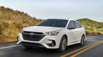2023 Subaru Legacy in white.