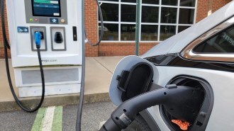 2022 Chevy Bolt at a DC fast charger