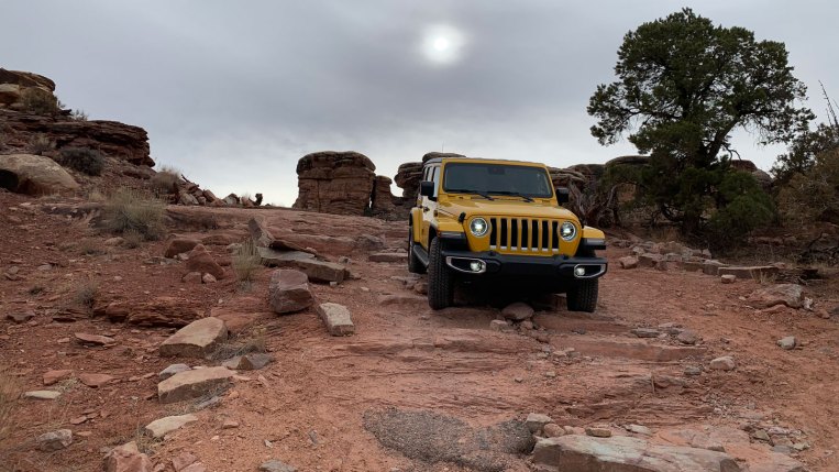 off-roading in a Jeep