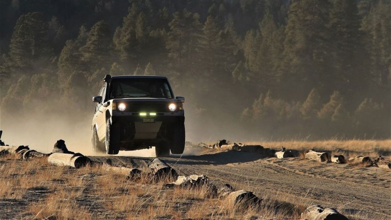 Catching air in off-road adventure