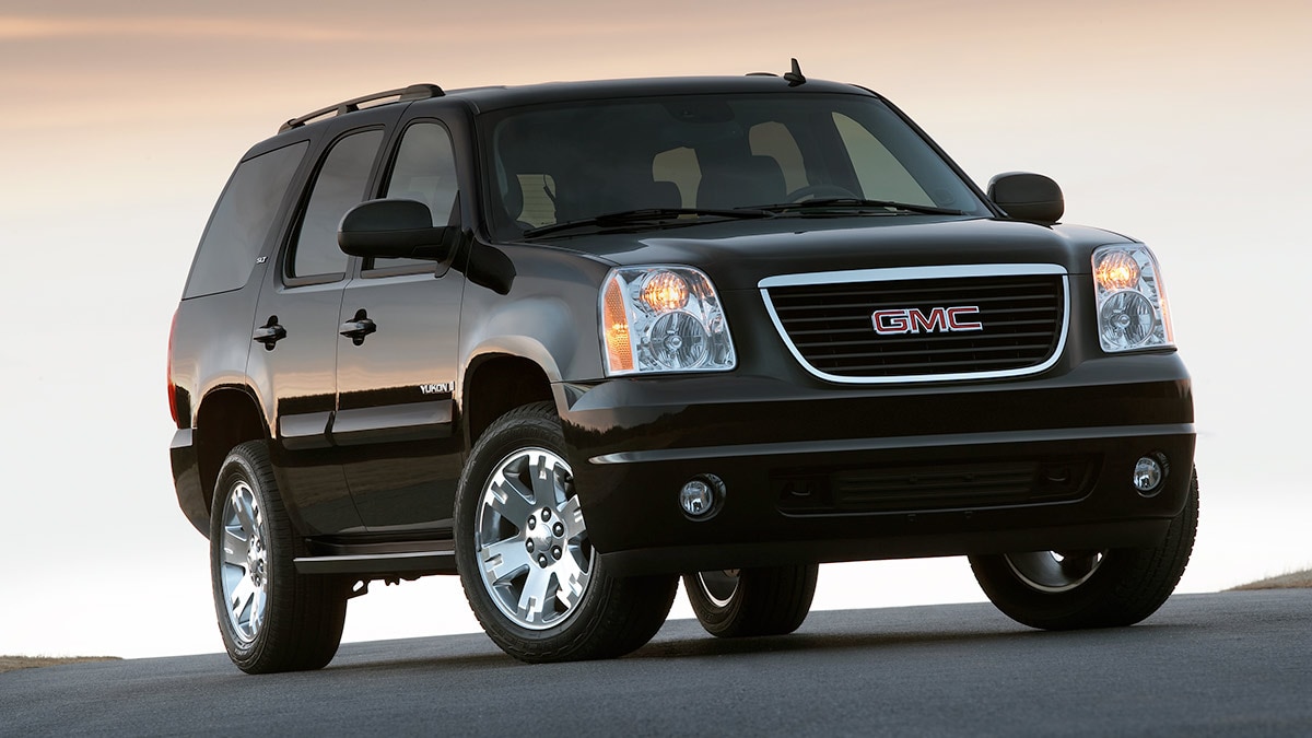 2010 GMC Yukon in black.