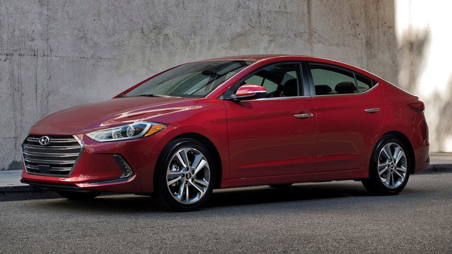 2017 Hyundai Elantra in red.