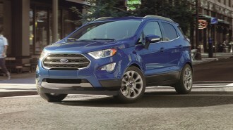 2022 Ford Ecosport in blue.