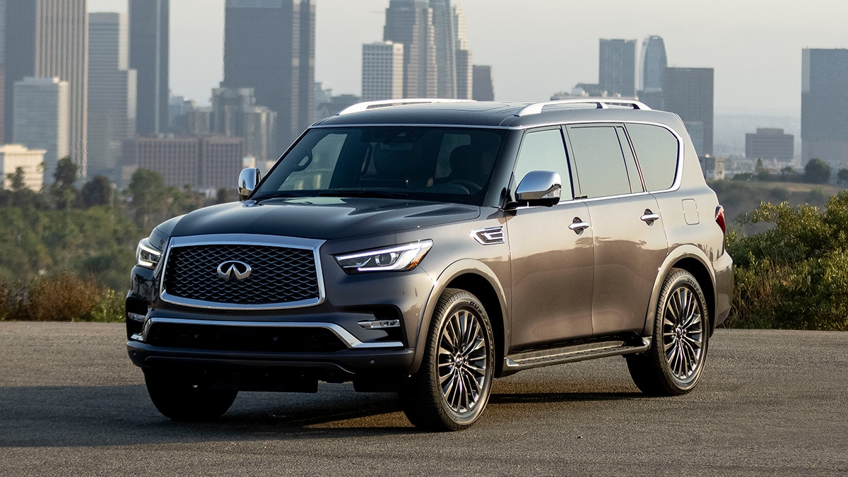 2022 Infiniti QX80 in gray.