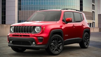 2022 Jeep Renegade in red.