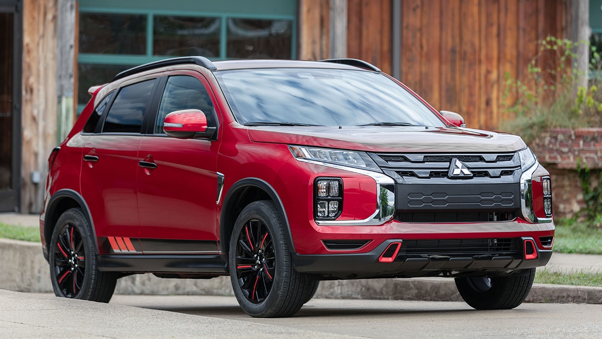 2022 Mitsubishi Outlander Sport in red.