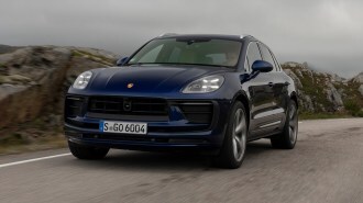 2022 Porsche Macan in blue.