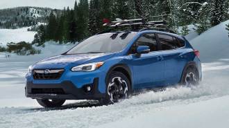 2022 Subaru Crosstrek in blue.