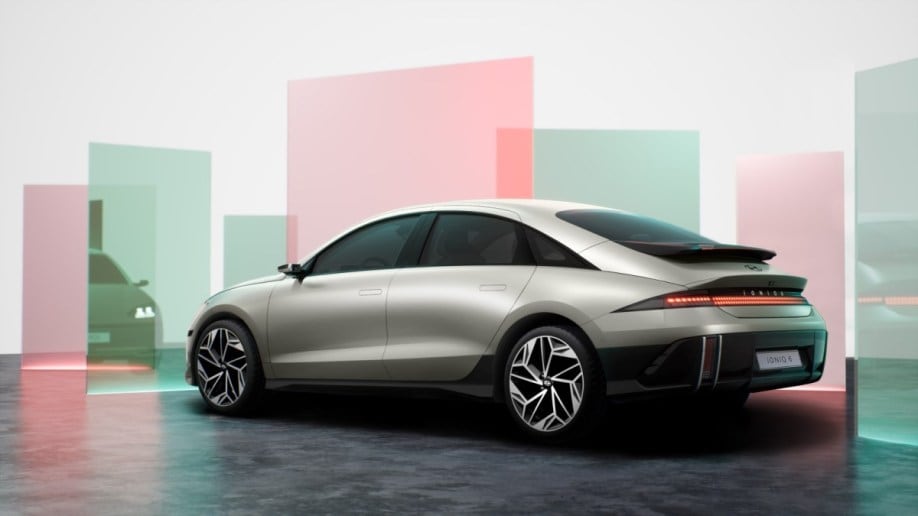 Ioniq 6 EV studio shot.