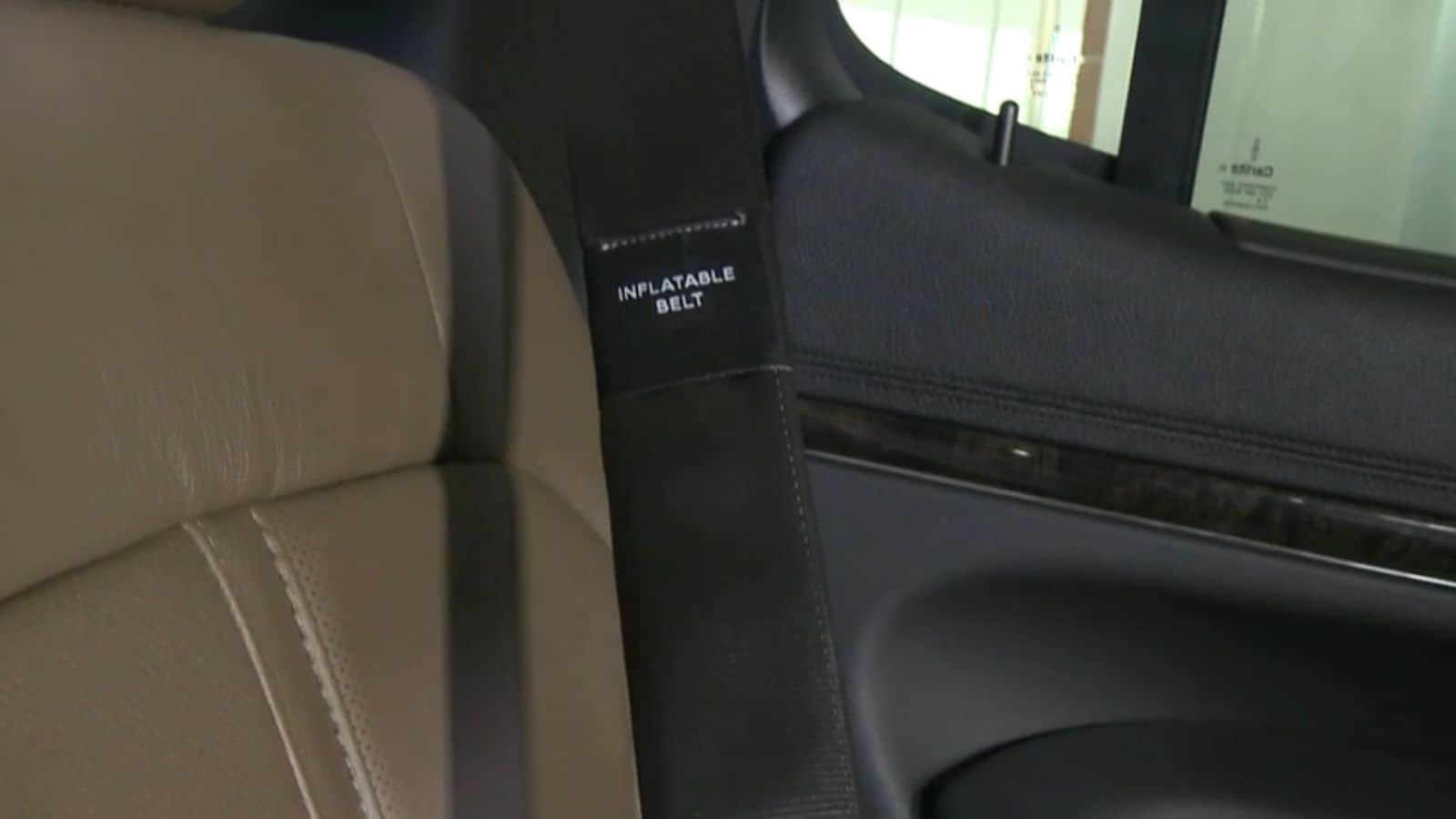 Ford Inflatable Seat Belt Hanging On Side