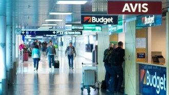 Rental Car Counters Stock