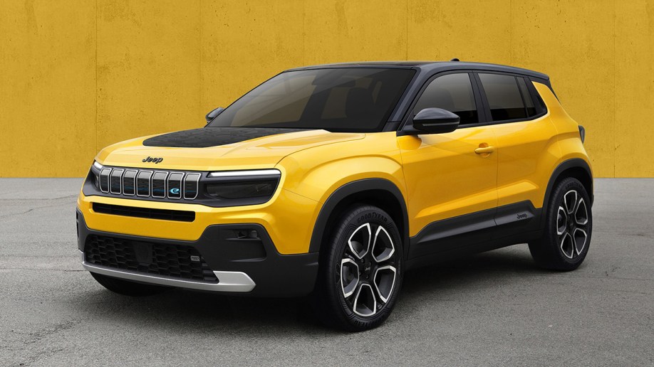 Jeep EV in yellow.