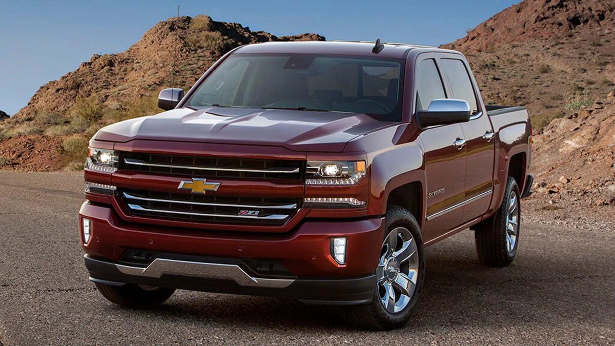 2013 Chevrolet Silverado 1500 in red.