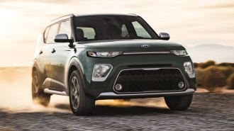 2020 Kia Soul in green.