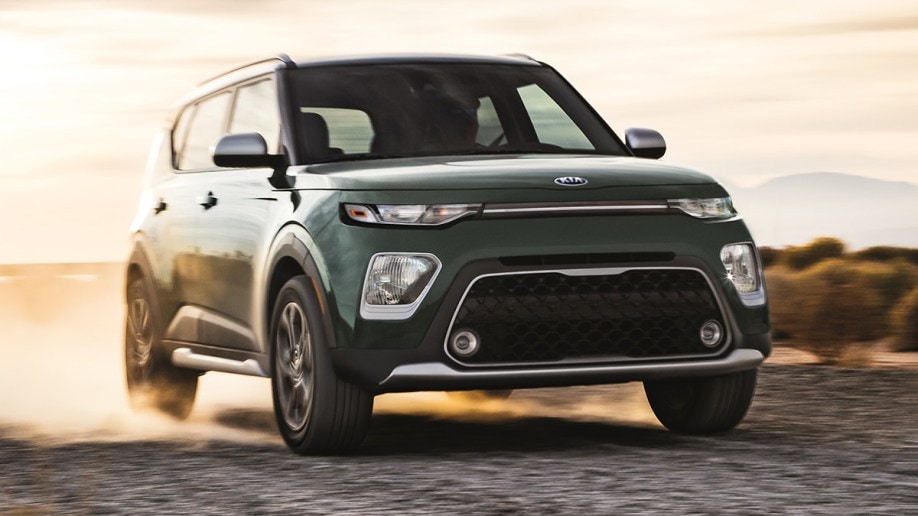 2020 Kia Soul in green.