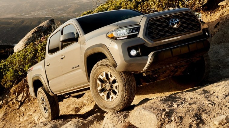 2020 Toyota Tacoma TRD in grey.