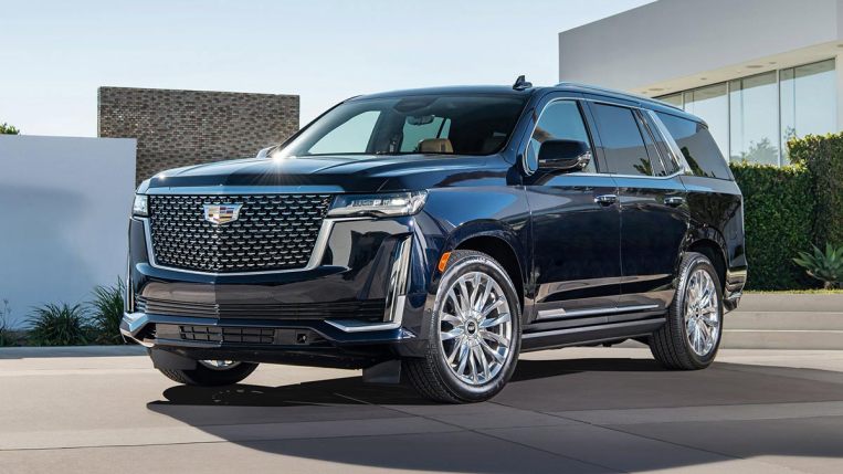 2022 Cadillac Escalade in black.