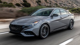 2022 Hyundai Elantra N-Line in gray.